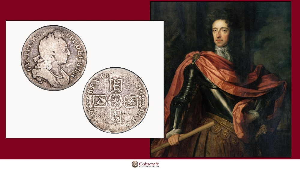 Willliam III, Crown (1694-1702) Fine - Coincraft